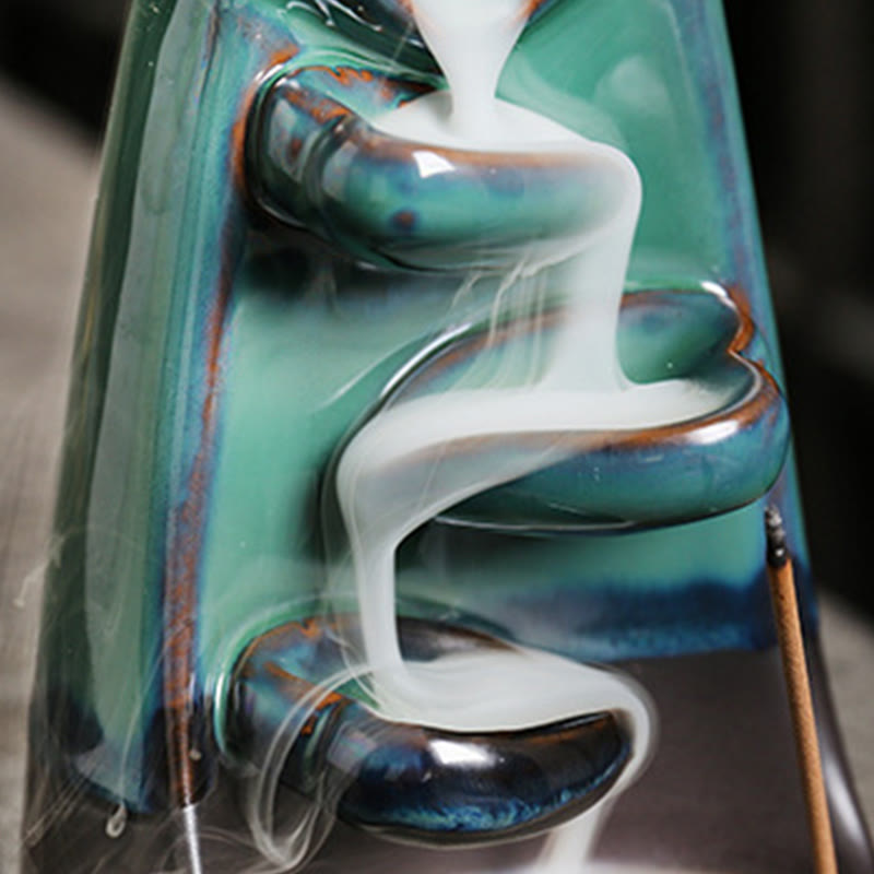 Nimara Ritual Lovers Couple Embrace Love Ceramic Backflow Smoke Fountain Healing Incense Burner Decoration