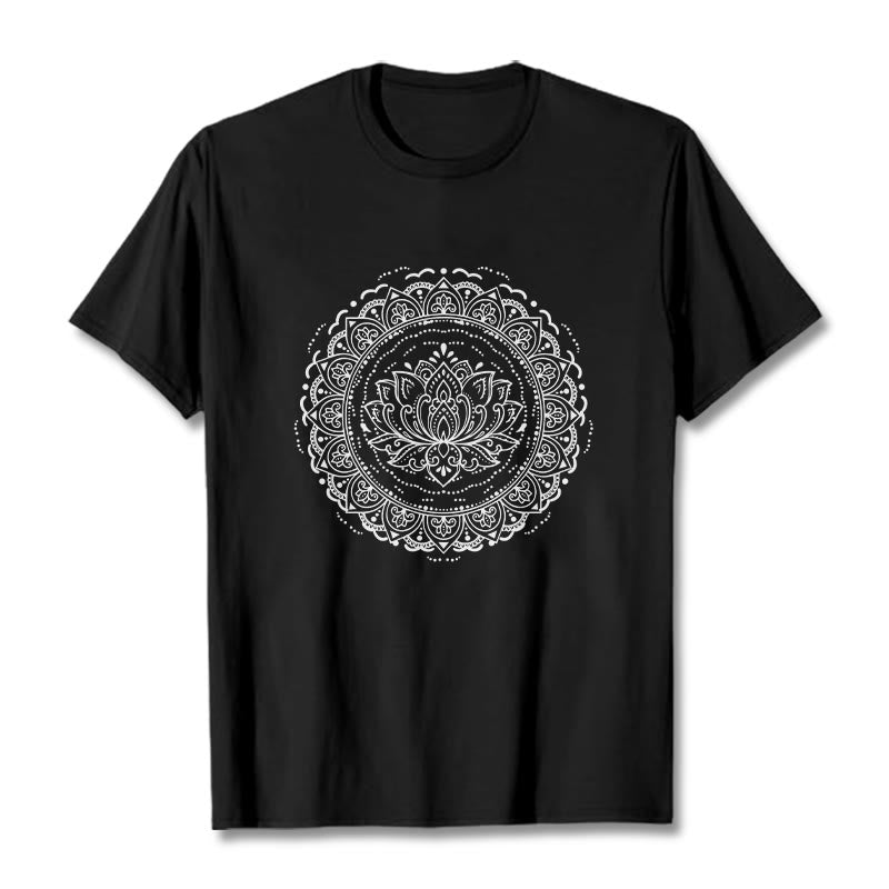 Nimara Ritual Mandala Lotus Flower Pattern Tee T-shirt