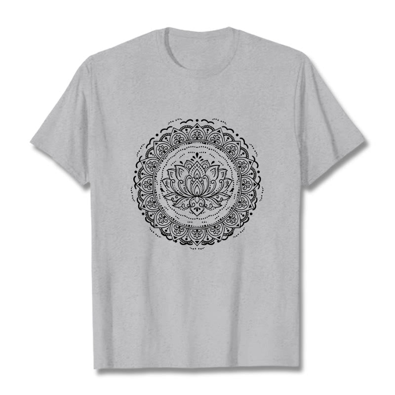 Nimara Ritual Mandala Lotus Flower Pattern Tee T-shirt