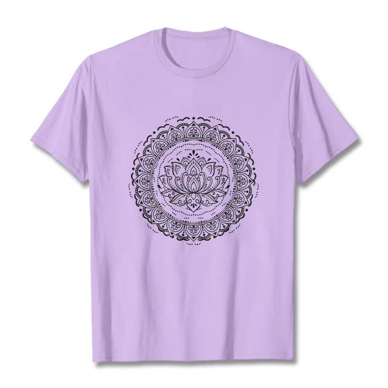 Nimara Ritual Mandala Lotus Flower Pattern Tee T-shirt