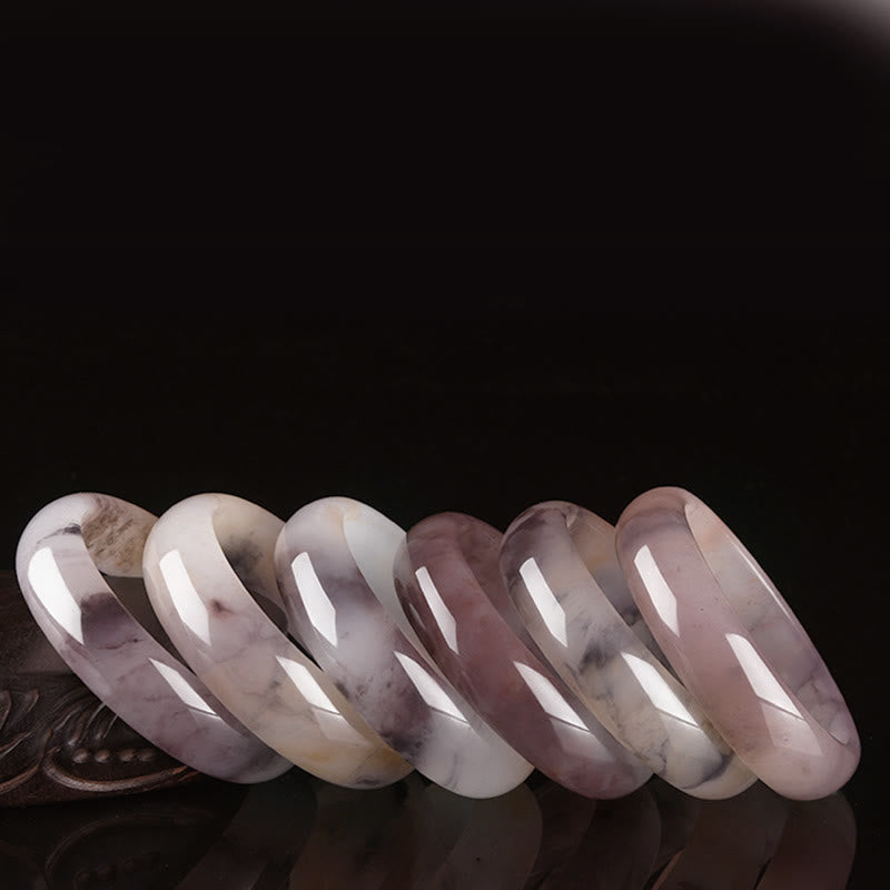 Nimara Ritual Purple Jade Happiness Protection Bracelet Bangle