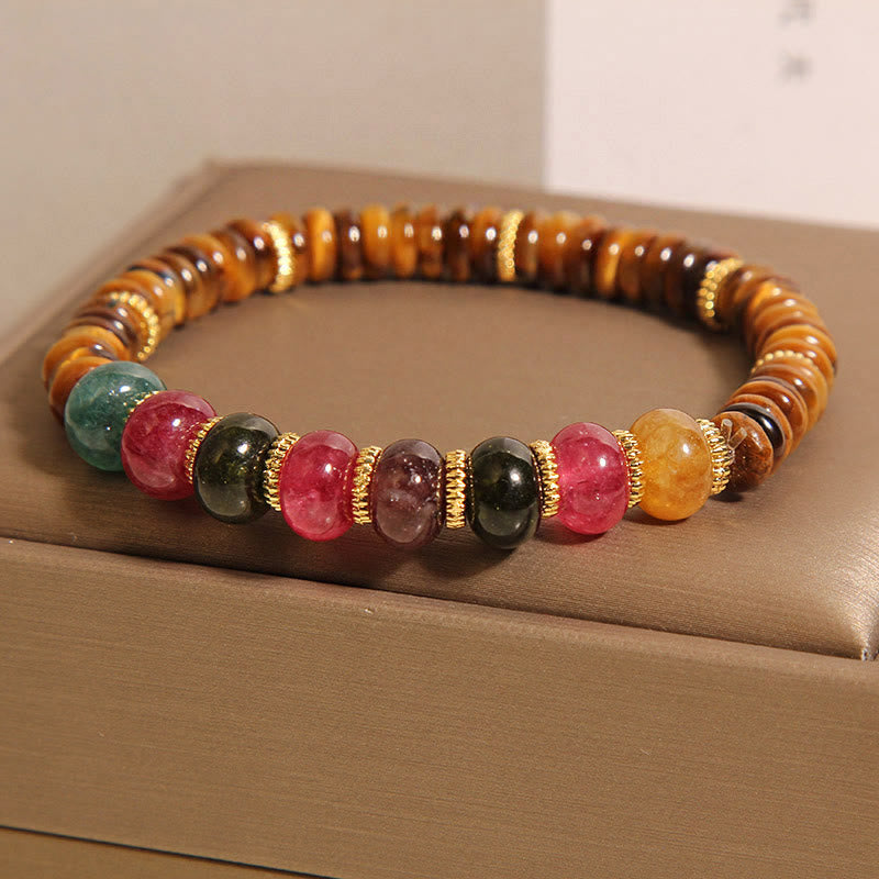 Nimara Ritual Natural Tiger Eye Tourmaline Strength Bracelet