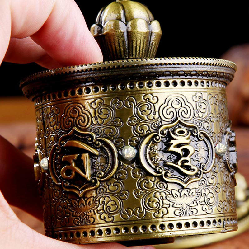 Nimara Ritual Tibetan Blessing Prayer Wheel Car Decoration