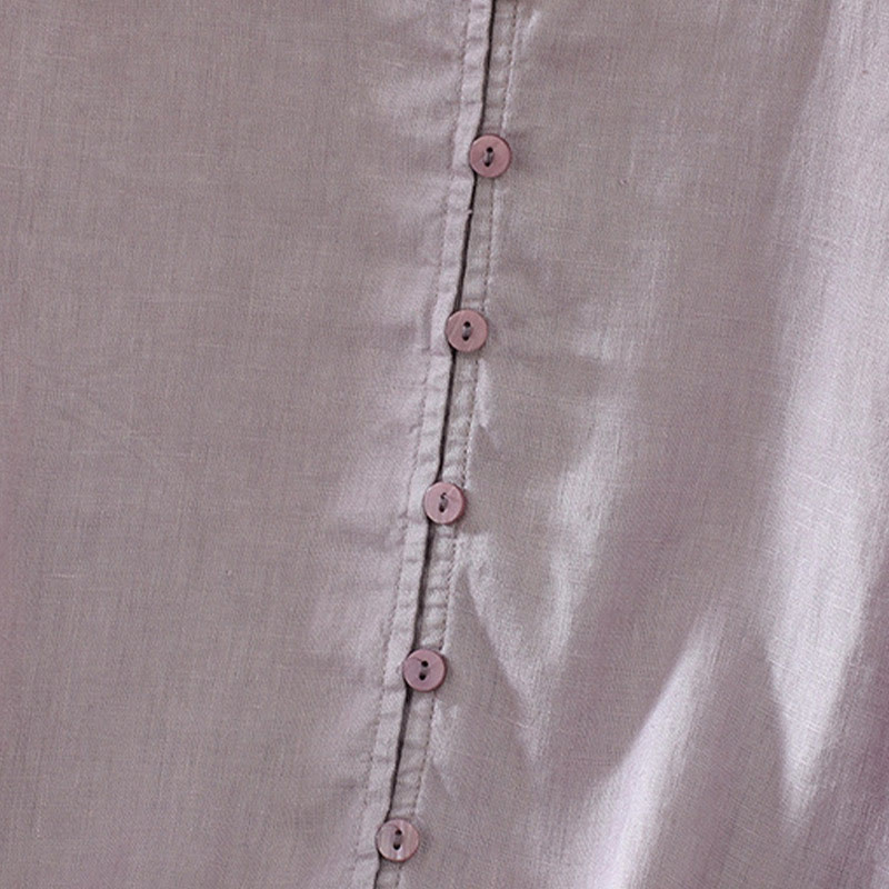 Nimara Ritual Solid Buttons V-Neck Half Sleeve Women's Shirt