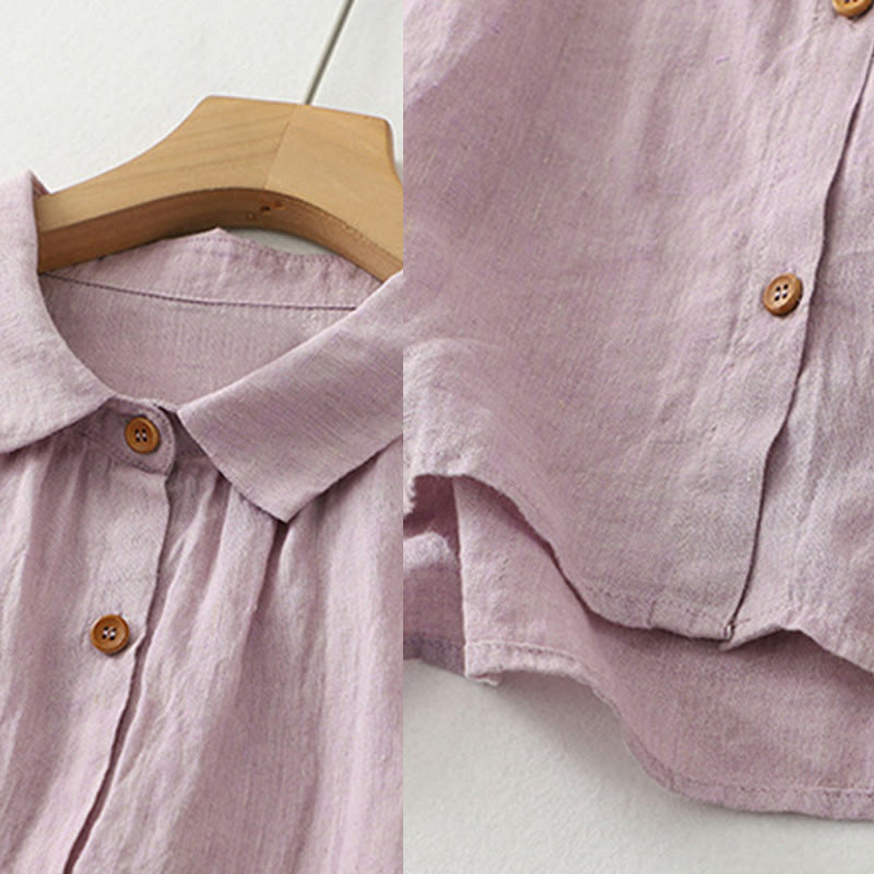 Nimara Ritual Casual Plain Buttons Women's Half Sleeve Shirt