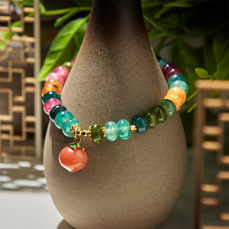 Nimara Ritual Tourmaline Yanyuan Agate Peach Positive Bracelet