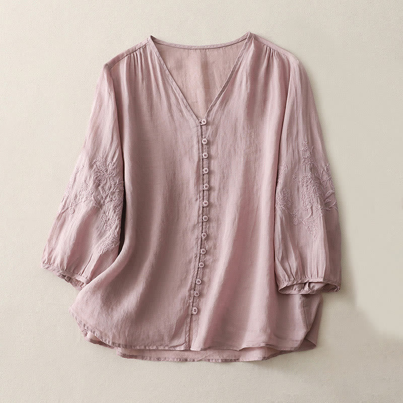 Nimara Ritual Embroidery Button-down Women's Shirt