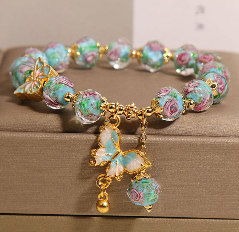 Nimara Ritual Butterfly Charm Rose Flower Liuli Bracelet