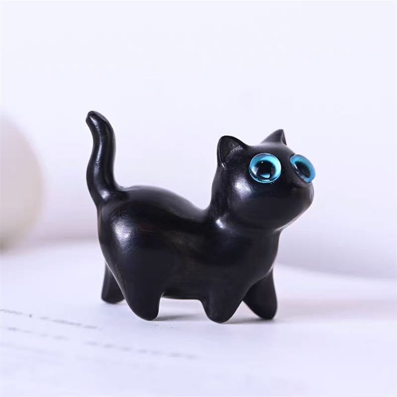 Nimara Ritual Green Sandalwood Small Leaf Red Sandalwood Cute Cat Animals Soothing Peace Decoration