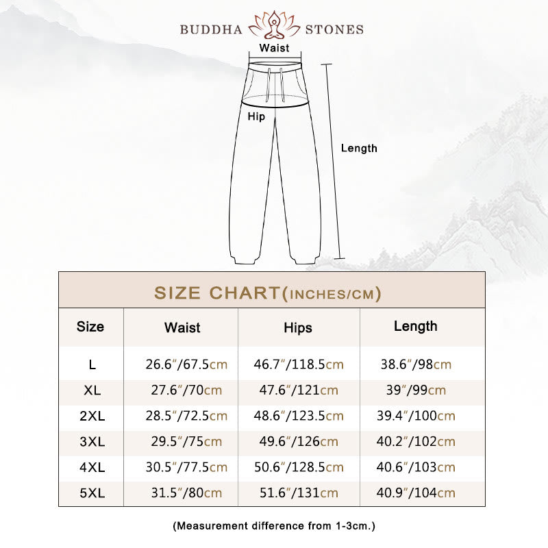 Nimara Ritual Simple Drawstring Design Linen Men's Pants With Pockets