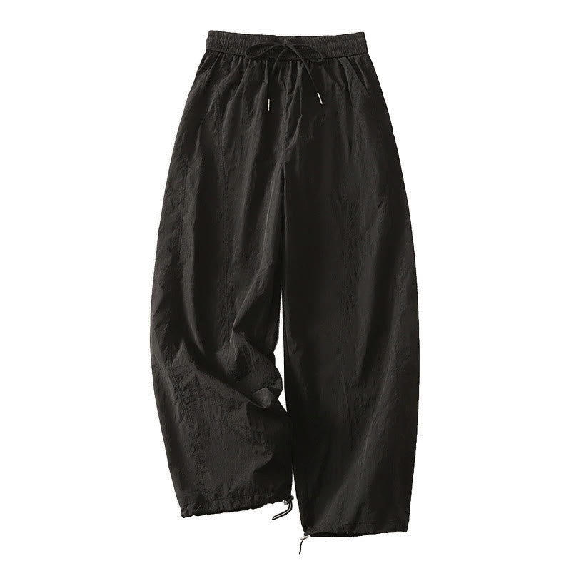 Nimara Ritual Summer Vintage Plain Drawstring Cuffed Women's Pants With Pockets