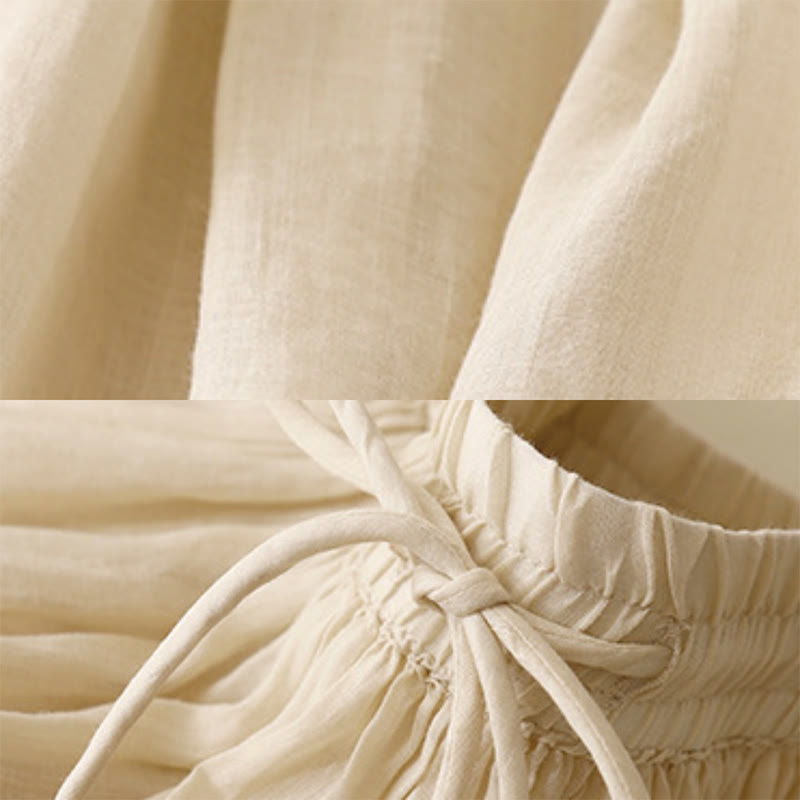 Nimara Ritual Summer Solid Color Elastic Waist Drawstring Women's Skirt