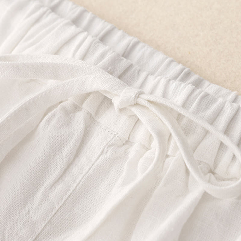 Nimara Ritual Drawstring A-line Elastic Waist Cotton Women's Skirt