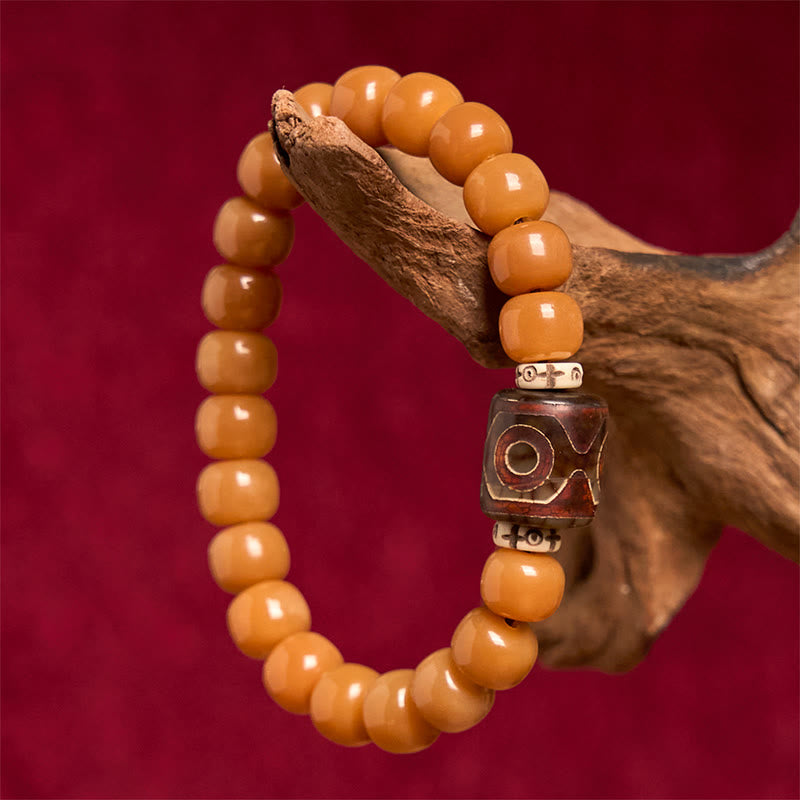 Nimara Ritual Tibetan Bodhi Seed Dzi Bead Keep Away Evil Spirits Bracelet