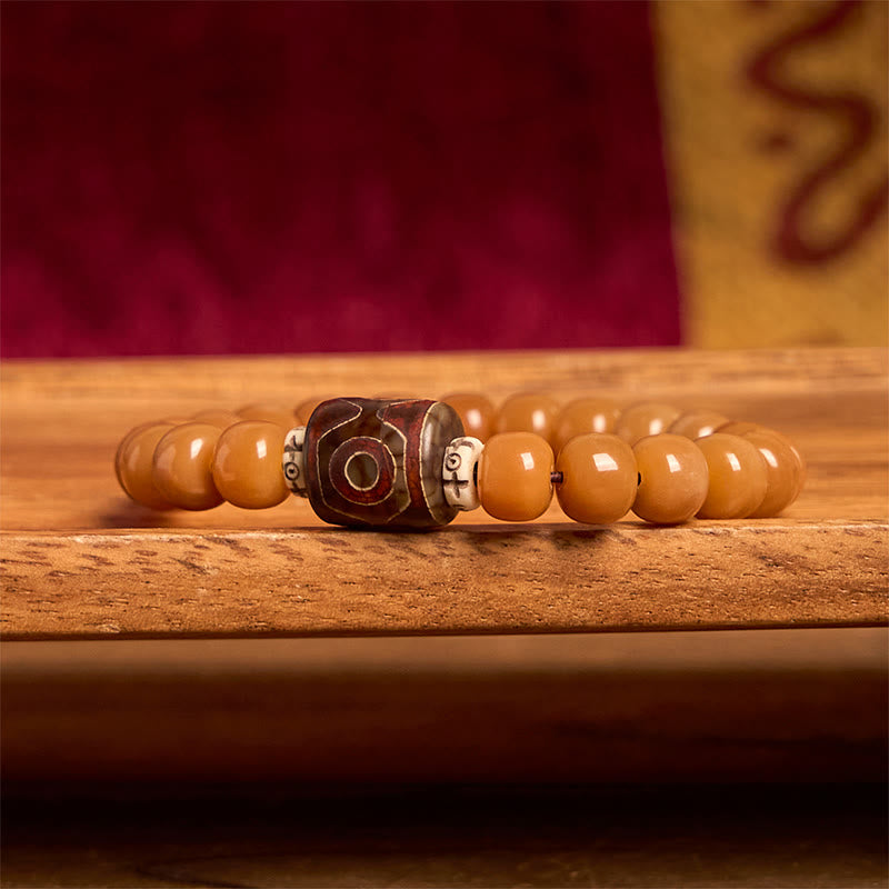 Nimara Ritual Tibetan Bodhi Seed Dzi Bead Keep Away Evil Spirits Bracelet