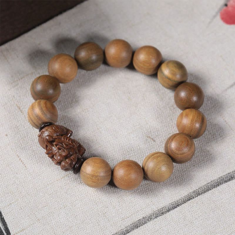 Nimara Ritual Green Sandalwood Pixiu Attract Wealth Bracelet