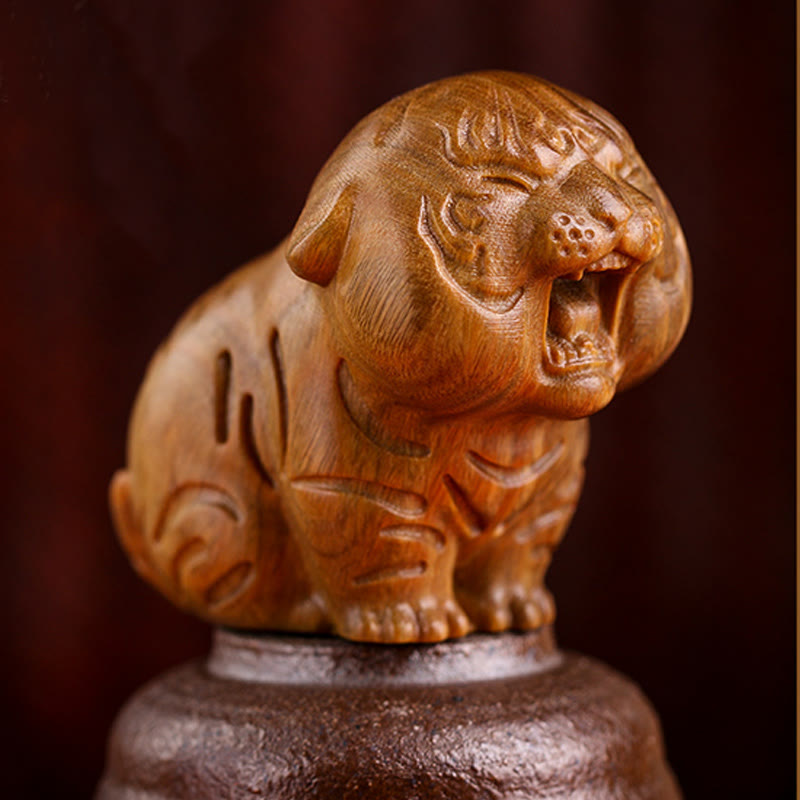 Nimara Ritual Green Sandalwood Cute Tiger Animals Positive Decoration