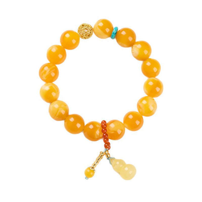 Nimara Ritual Amber Gourd Multilayer Confidence Bracelet
