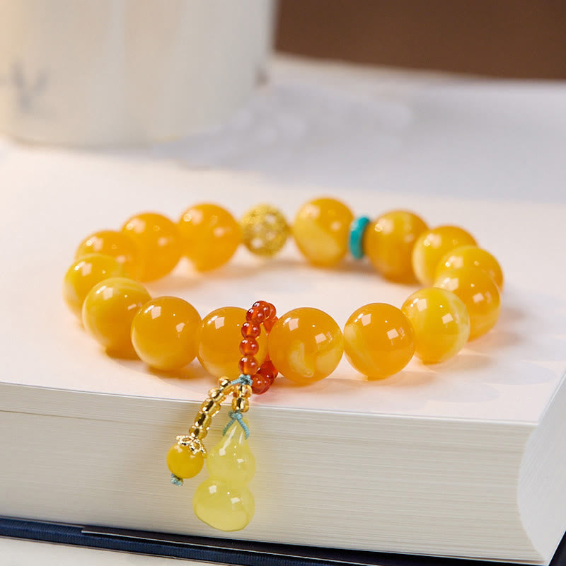 Nimara Ritual Amber Gourd Multilayer Confidence Bracelet