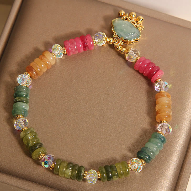 Nimara Ritual Colorful Abacus Beads Auspicious Cloud Tourmaline Positive Bracelet