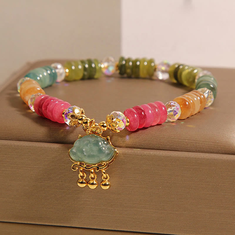 Nimara Ritual Colorful Abacus Beads Auspicious Cloud Tourmaline Positive Bracelet
