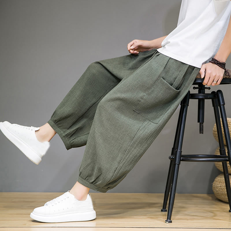 Nimara Ritual Casual 7-8 Length Cropped Men's Harem Pants With Side Pockets