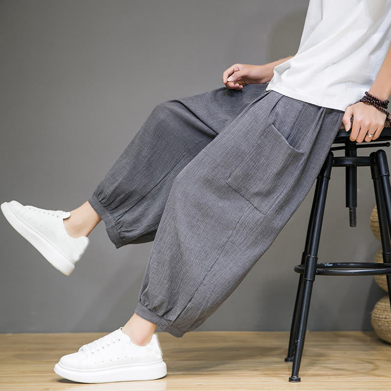 Nimara Ritual Casual 7-8 Length Cropped Men's Harem Pants With Side Pockets