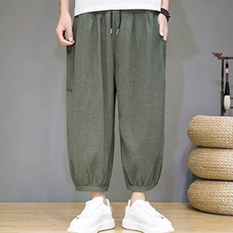 Nimara Ritual Casual 7-8 Length Cropped Men's Harem Pants With Side Pockets