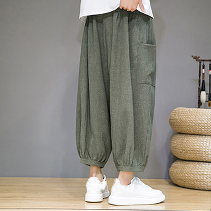 Nimara Ritual Casual 7-8 Length Cropped Men's Harem Pants With Side Pockets