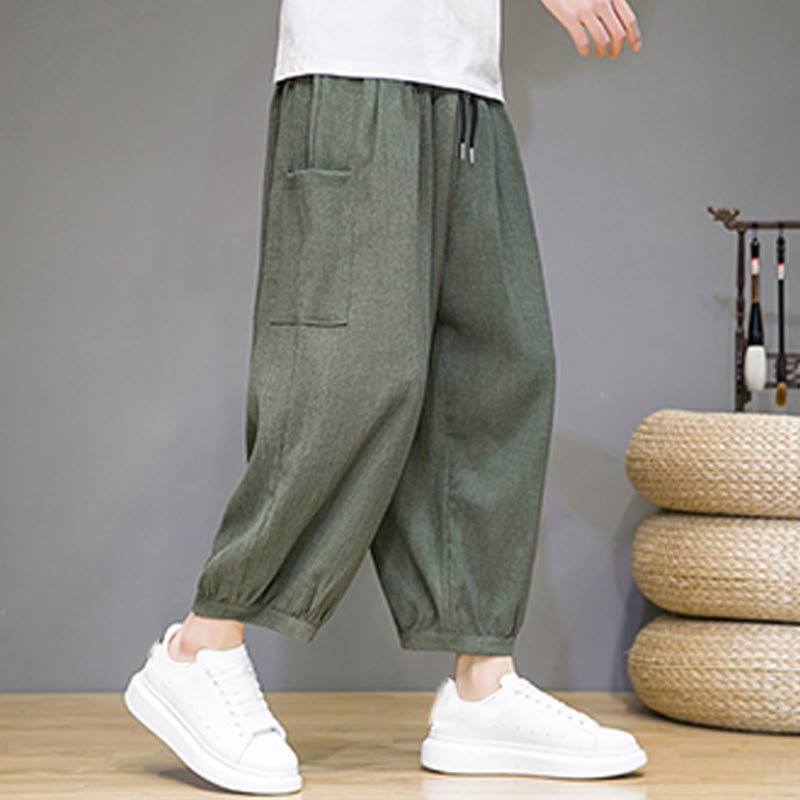 Nimara Ritual Casual 7-8 Length Cropped Men's Harem Pants With Side Pockets