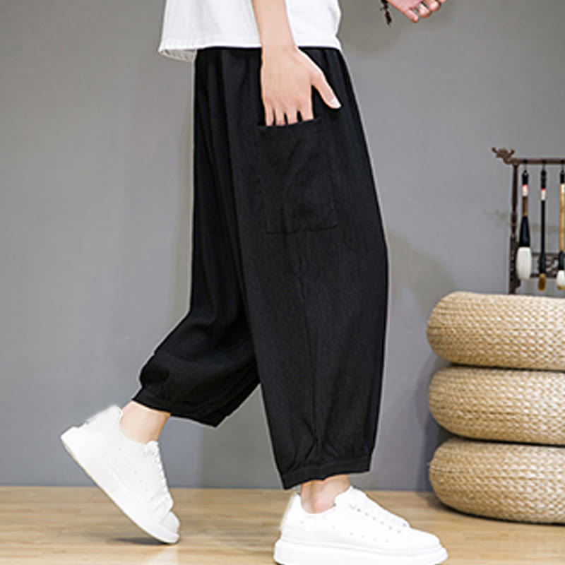 Nimara Ritual Casual 7-8 Length Cropped Men's Harem Pants With Side Pockets