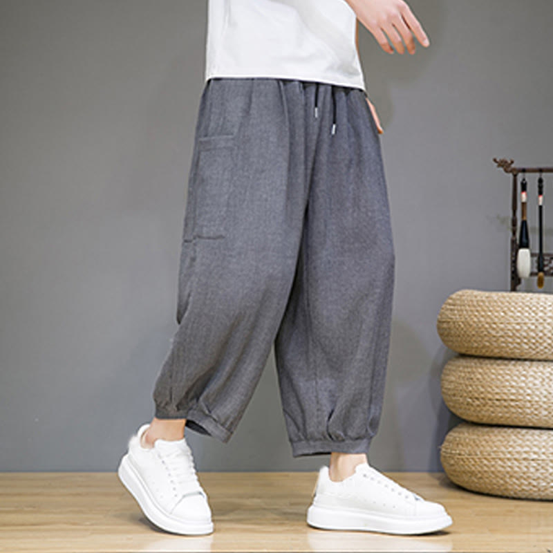 Nimara Ritual Casual 7-8 Length Cropped Men's Harem Pants With Side Pockets