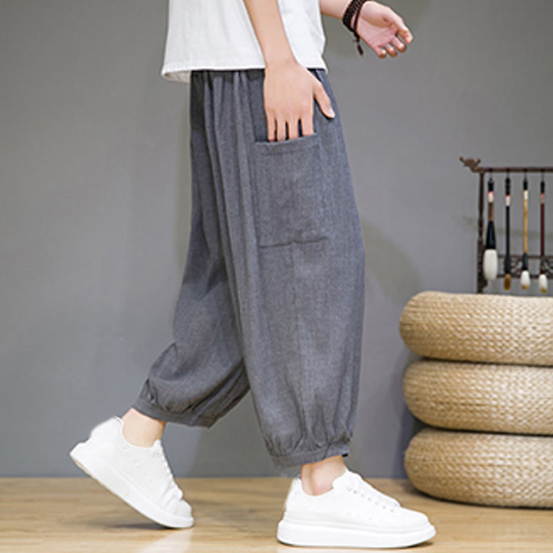 Nimara Ritual Casual 7-8 Length Cropped Men's Harem Pants With Side Pockets