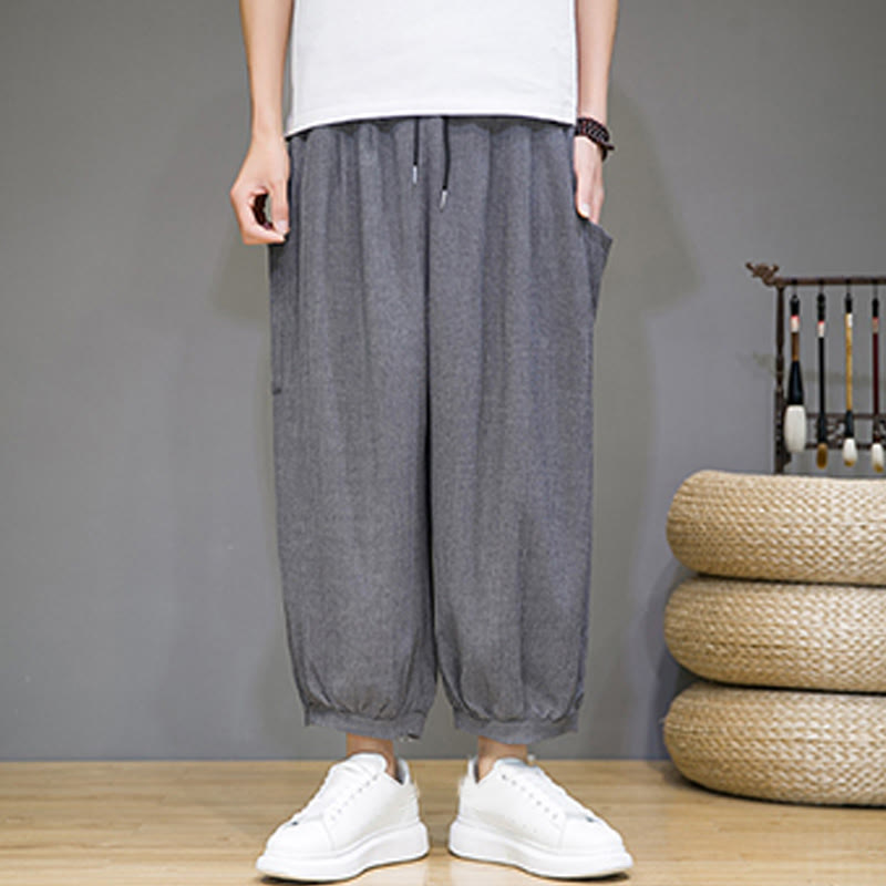 Nimara Ritual Casual 7-8 Length Cropped Men's Harem Pants With Side Pockets