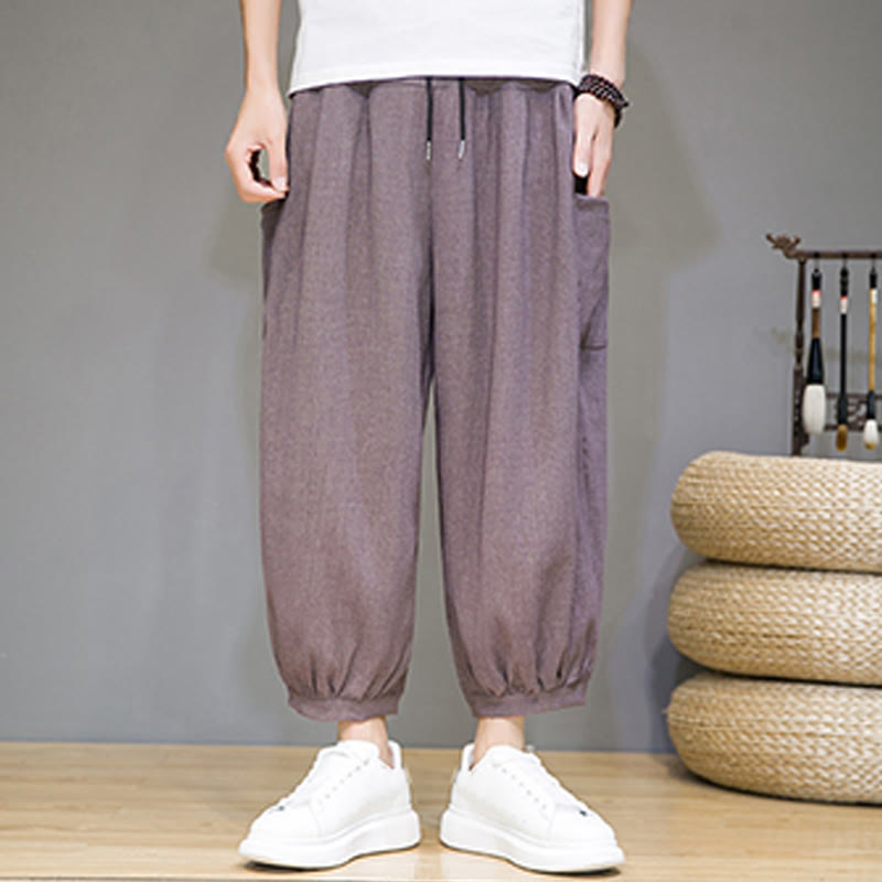 Nimara Ritual Casual 7-8 Length Cropped Men's Harem Pants With Side Pockets