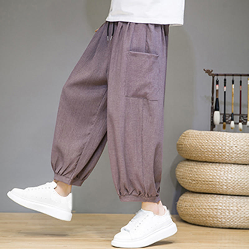 Nimara Ritual Casual 7-8 Length Cropped Men's Harem Pants With Side Pockets