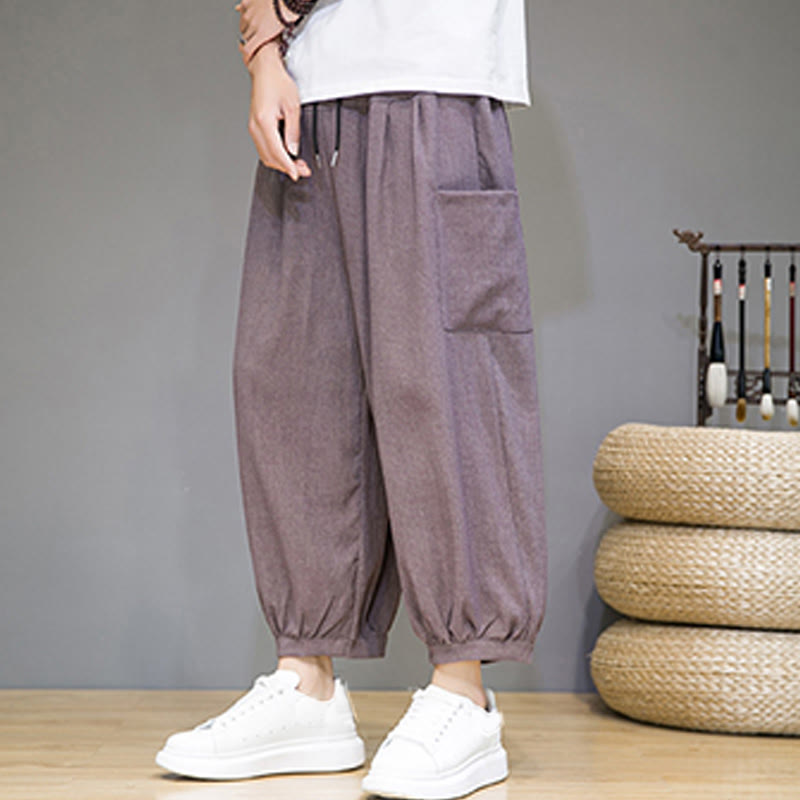 Nimara Ritual Casual 7-8 Length Cropped Men's Harem Pants With Side Pockets