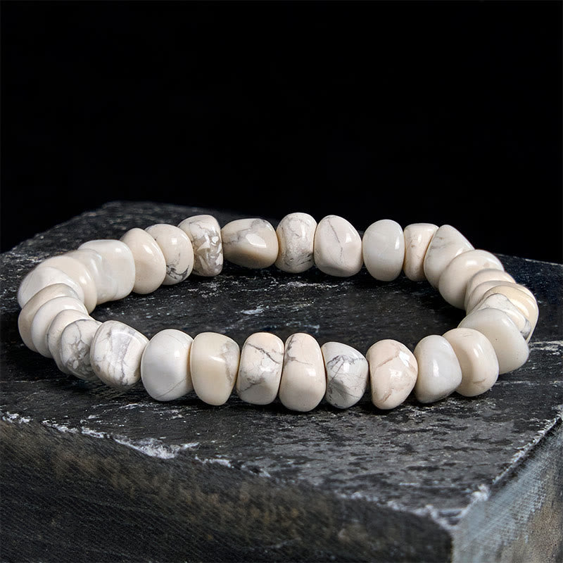 Nimara Ritual White Turquoise Irregular Blocks Courage Bracelet