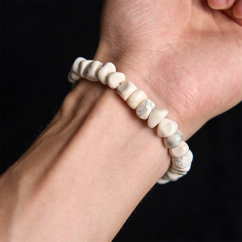 Nimara Ritual White Turquoise Irregular Blocks Courage Bracelet