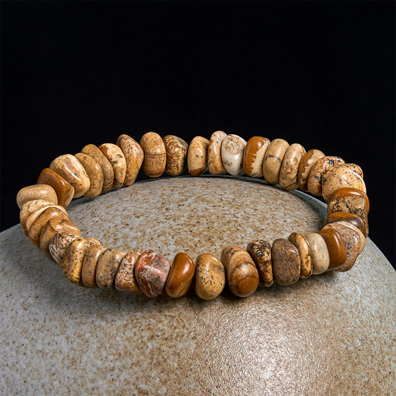 Nimara Ritual Picture Jasper Irregular Blocks Balance Bracelet