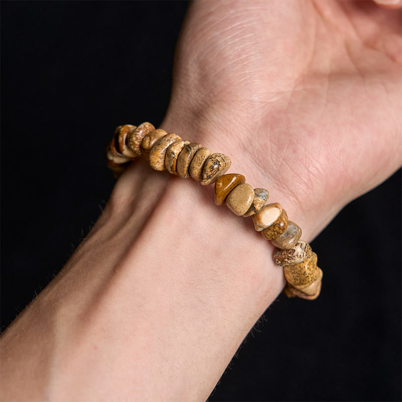 Nimara Ritual Picture Jasper Irregular Blocks Balance Bracelet