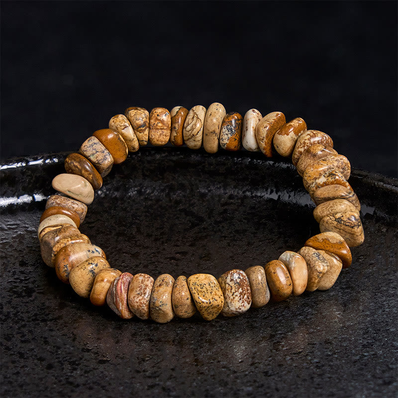 Nimara Ritual Picture Jasper Irregular Blocks Balance Bracelet