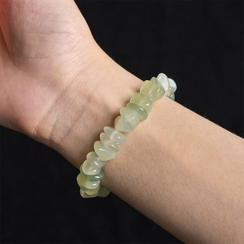 Nimara Ritual Natural Peridot Irregular Blocks Peace Bracelet