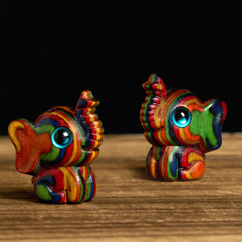 Nimara Ritual "Hoping for Strength and Good Fortune" 2Pcs Mini Elephant Includes Gift Message Card