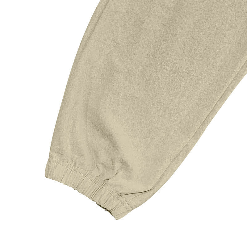 Nimara Ritual Solid Color Linen Drawstring Men's Cargo Pants With Pockets