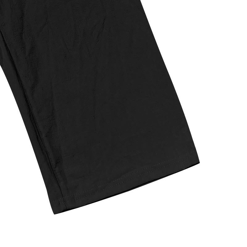 Nimara Ritual Solid Color Buttons Drawstring Men's Cotton Pants With Pockets
