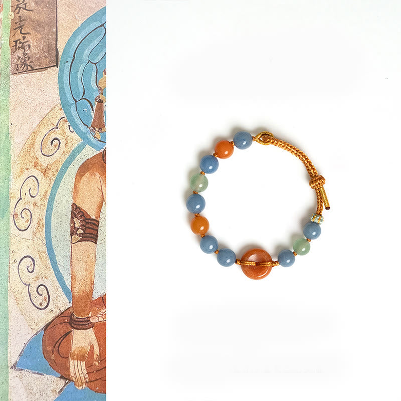 Nimara Ritual Colored Aventurine Peace Buckle Cure Bracelet