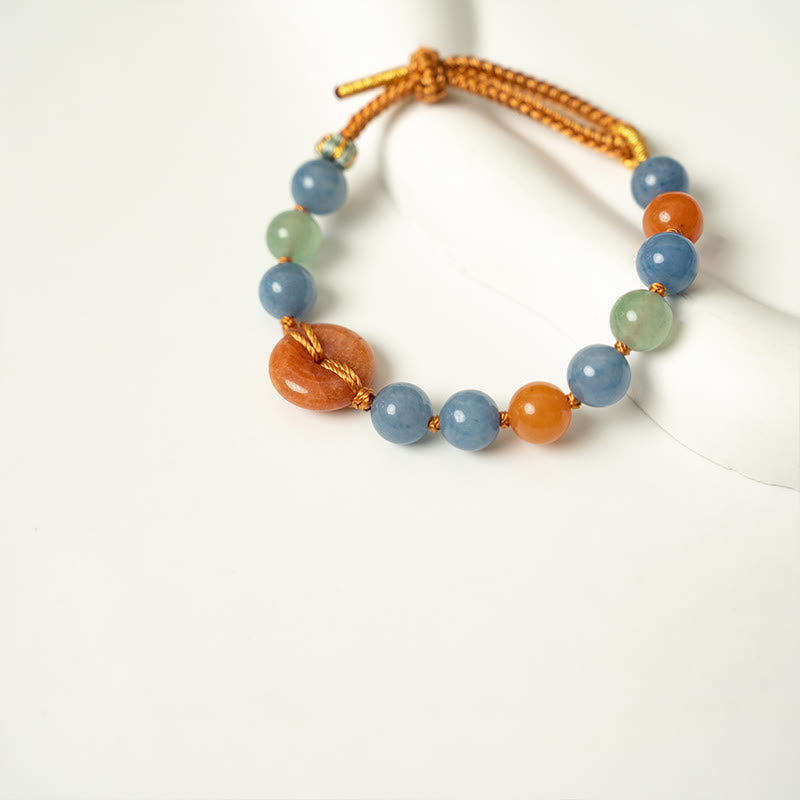 Nimara Ritual Colored Aventurine Peace Buckle Cure Bracelet
