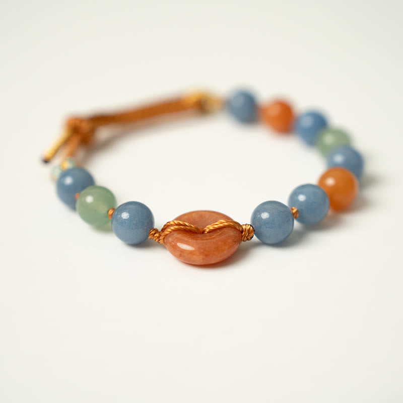 Nimara Ritual Colored Aventurine Peace Buckle Cure Bracelet