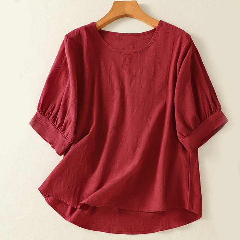 Nimara Ritual 2pcs Plain Women's Short Sleeve Shirt Harem Pants Meditation Clothing Set